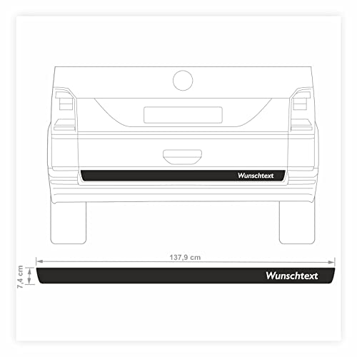 Heckklappen Heckstreifen Aufkleber Wunschtext passend für VW T6.1 T6 T5 Multivan Bulli Transporter (Style1)