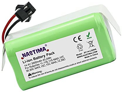NASTIMA 14.4V 3000mAh Lithium ion Replacement Battery Compatible with Eufy RoboVac 11 11S MAX 30 30C 15C 15T 12 35C Deebot N79 N79S DN622 and IKOHS NETBOT S14 S15