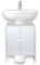 HOMELOX White Under sink Cabinet For Storing Away Your Bathroom Accessories