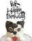 Arthsdite Happy Birthday Dog Cake Topper, Dog Birthday Theme Picks for Pet Party Decorations Supplies - Black Glitter