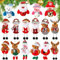 Skylety 16 Stück Weihnachtsbaumschmuck Plüsch Weihnachtsmann Bär Weihnachtsbaum Anhänger Elch Schneemann Glocke Hängende Weihnachten Plüsch Puppe Ornamente für Xmas Home Indoor Festival Saison Party