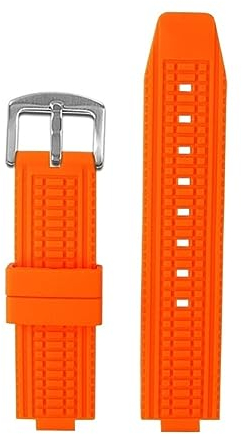 REFKIT for Tissot for PRX for Super Player Uhr for T 137,407 for T 137,410 wasserdichte Silikon Armband 26-12mm Konvexen männer Zubehör (Color : A orange Silver)