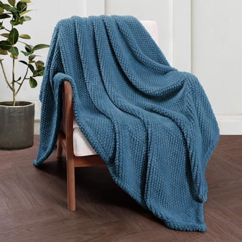 Whale Flotilla Coperta Morbida e Calda in Flanella, Coperta Pile Plaid per Letto, Divano, 150 x 200 cm, Blu Navy