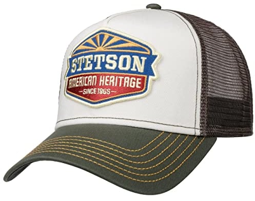 Stetson New American Heritage Trucker Cap Snapback Baumwolle Grau One Size Small (52-55 cm)