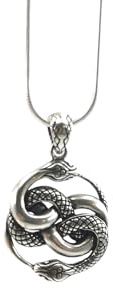 Auryn Pendant 925 Silver, Never Ending Story Pendant Small/Medium Size