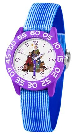 DISNEY Wish Montre analogique pour enfant, bleu, Plastique