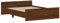 vidaXL Cadre de Lit Tête de Lit et Pied de Lit, Lit Double avec Sommier à Lattes, Lit Adulte, Meuble de Chambre, Moderne, Chêne Brun 140x190 cm