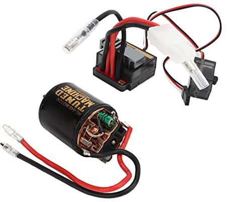Kit ESC de Moteur brossé RC, Protection Multiple, Moteur brossé RC, Haute Puissance, Fonctionnement Stable, Faible Bruit, Grande Torsion pour Bateau télécommandé (21T)