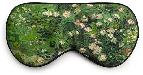 townssilk 100% Seiden-Schlafmaske mit verstellbaren Bändern, bequeme und super weiche Augenmaske ultimative Schlafhilfe, Augenbinde Roses