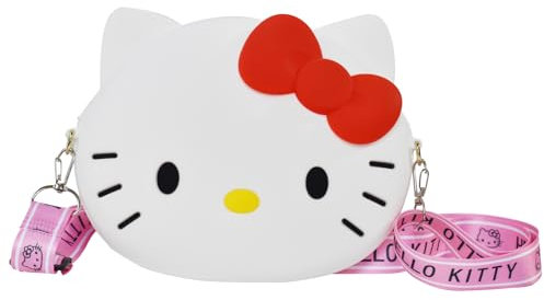 ENENSET Kawaii Kitty Tasche mit verstellbarem Schultergurt, Reißverschluss Handtasche Cute Kitty Münzbörse Geldbörse Umhängetasche, Katze weiß
