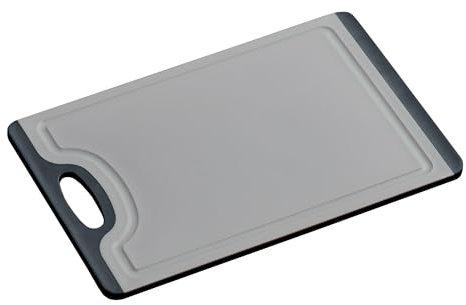 Kesper | Schneidebrett, Material: Kunststoff (PP/TPE), Maße: 36,5 x 24,5 x 0,85 cm, Farbe: Grau/Schwarz | 30884