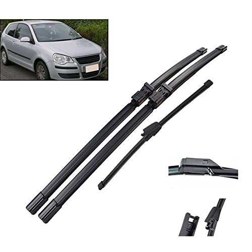 Scheibenwischerblätter vorne und hinten, für VW Polo MK 4 Typ 9N3 9N Windschutzscheibenfenster 2006 2007 2008 2009 21;; 19;; 13;;