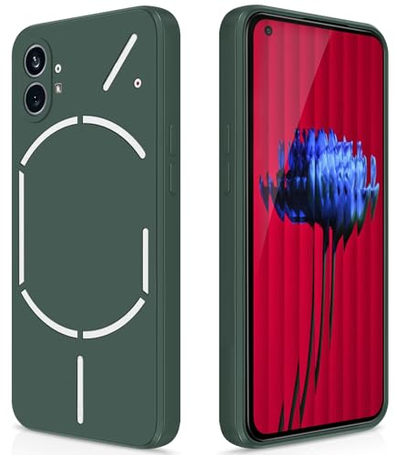 GiiYoon Hülle Kompatibel mit Nothing Phone 1, Hochwertiges Liquid Silicone Case, Rundumschutz Handyhülle, Kratzfestes Weiches Mikrofaserfutter- grün