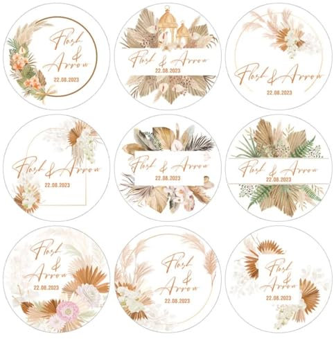 jfs 100pcs étiquette Personnalisée, Gobelet Personnalisé Mariage, Etiquettes Autocollantes Personnalisées, Autocollant Personnalisé Mariage, Etiquette Autocollante Personnalisée (2.5cm)