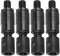 CHICIRIS Angelruten-Pod-Anschluss, Schnellverschluss-Adapter, Einfache Installation von Bissanzeigern auf Banksticks Zum Angeln, 4-teiliges Set mit 2 Farben Erhältlich (Black)