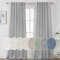iyoimono Voile Vorhänge Grau Vintage Vorhänge Landhausstil Baumwolle Leinen Gardinen,Wohnzimmer Vorhang Leinenoptik Gardienen 2-Set H 244 x B 132 cm Balkontür Gardine Halbtransparent Gardinen