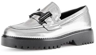 Gabor Damen Slipper, Frauen Slip On,schluepfschuhe,College Schuhe,Businessschuhe,Slip-ons,Mokassins,Halbschuhe,antiksilb(schwlack),38.5 EU / 5.5 UK