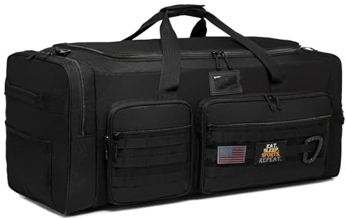 130L Extra Large Duffle Bag for Men, Heavy Duty Duffle Bag for Travel, Large Sports Gym Equipment Bag for Hockey Football Baseball Soccer Basketball & Drum Hardware