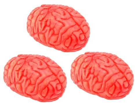 CORHAD Brain Organ Props 3pcs Brain Decorations for Halloween Parties Scary Halloween Supplies