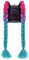 Whakano Lot de 2 tresses de casque de moto amovibles - Perruque dégradée en queue de cheval avec ventouse - Accessoire de casque de moto - Accessoire de casque tressé - Pour moto, vélo - Rose, rouge