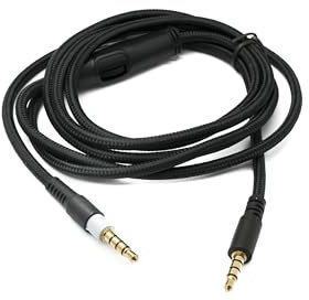 System-S Audio Ersatz Kabel 150 cm AUX 3,5 mm Klinke geflochten Schwarz für Hyperx Cloud Mix Alpha