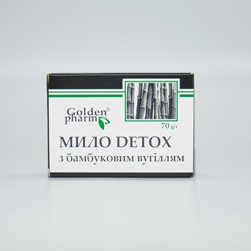 Detox Bamboo Charcoal Soap Bar for Face & Body - 70g (2.47oz) - 100% Natural Activated Charcoal Soap, Deep Cleansing for All Skin Types, Gentle Skincare for Men & Women