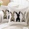 Jayusaror Ostern Kissenbezug 45x45 cm DREI Hasen Frühling Kissenhüllen Outdoor Osterhase Sofakissen Bauernhaus Dekokissen Kissen Couchkissen Kissenbezüge Zierkissenbezug Couch Deko 2er Set