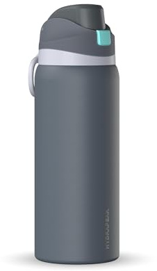 Hydrapeak Oasis 32oz Insulated Water Bottle with Locking Chug Lid & Handle, Leakproof Stainless Steel Travel Tumbler, Great for Gym, Work & Everyday Hydration, Nightfall