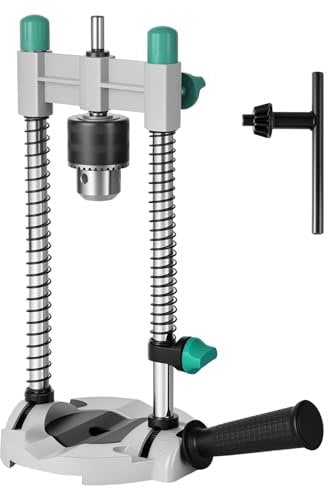 Sutowe Drill Stand with Chuck 45°-90° Multi Angle Drill Guide Electric Drill Holder Stand Universal Drilling Jig Attachment Drill Positioning Bracket