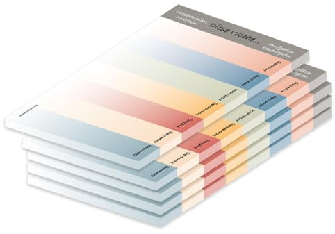PRICARO Wochenplaner Colours, A6, 5 Stück
