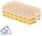 2Pcs Ice Cube Tray, Ice Tray with Lid Silicone Ice Cube Moulds with No-Spill, Flexible Ice Cube Molds Small Ice Cube Trays for Freezer Kitchen Chilled Drinks Whiskey Cocktail (37 Hexagonal Yellow)