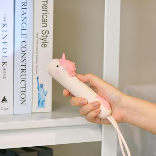 YZYOE Neue wiederaufladbare Einhorn LED Taschenlampe, niedliche Tier Silikon Taschenlampe, Bequeme Berührung lange Presse, um Helligkeit einzustellen, tragbare Außenbeleuchtung kreative Lampe.