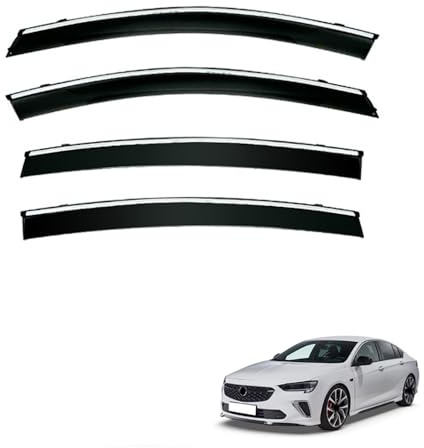 Gisltv 4 Stück Auto Seitenfenster Windabweiser, für Opel Insignia B MK2-Z18 2017-2025 Seitenfenster wasserdichter Windschutz Fenster Windabweiser Regenabweiser