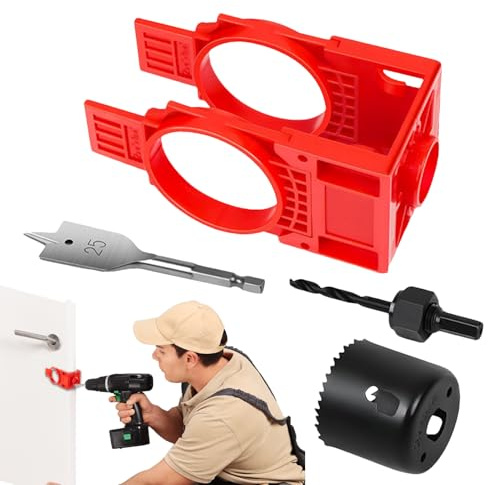 Kit d'installation de serrure de porte | Kit de scie cloche, de fermeture et systèmes coulissants pour maisons, armoires, fenêtres, garages