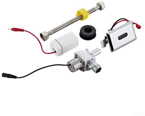 Touchless Urinal Flush Valve, With Infrared Motion Sensor Self-Cleaning System Adjustable Water Flow Control(B)