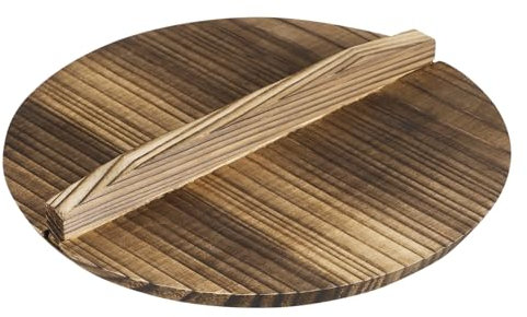 TOPPERFUN Tapa De Madera Para Wok De Tapa Antidesbordamiento Para Cocina De Hogar De Olla De Madera Natural Accesorios De Cocina