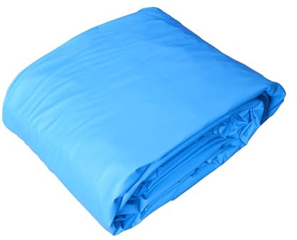 SPIRATO Lámina redonda para piscina, cubierta interior superpuesta, diámetro de 360 cm x 120 cm de profundidad, resistente a los rayos UV, azul, grosor del material de 0,4 mm