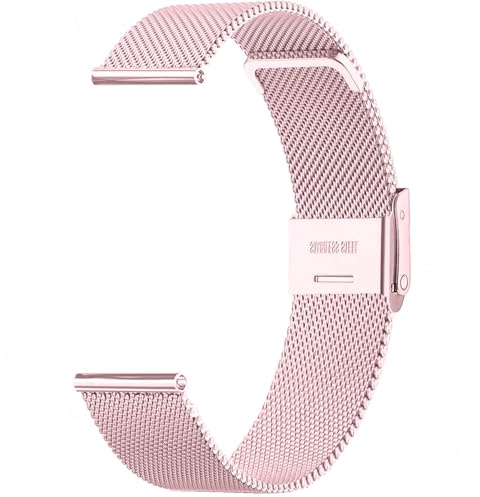 Sundara 20mm Cinturino Orologio Acciaio Inossidabile Maglia Milanese per Samsung Galaxy Watch 7 6 5 4 40mm 44mm/6 4 Classic 46mm 42mm 47mm 43mm/FE/5 Pro/45mm/Garmin Vivoactive 5 3 6 Cinturino Unisex