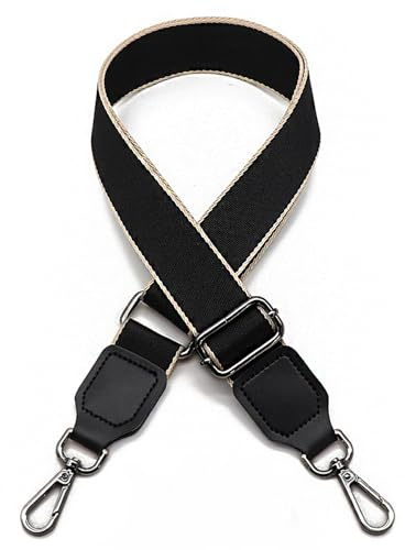 Verstellbare Taschengurt Schwarz Crossbody Universal Schultergurt für Taschen 3,8 cm breiter Taschengurte zum Wechseln für Herren Damen tragegurt Tasche Accessoires