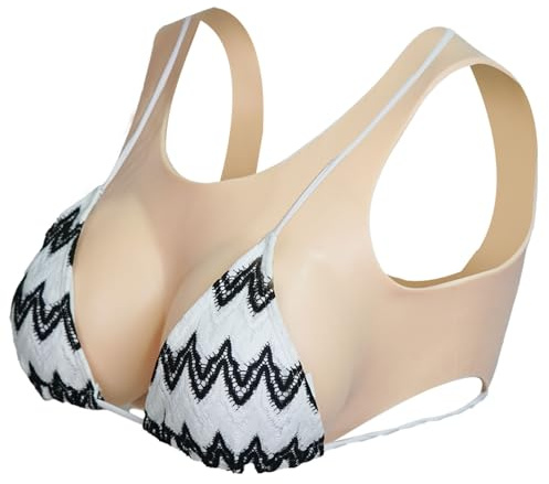 Zilasegy Silicone Breasts Forms,Silicone Breastplate B-G Cup Fake Boobs for Crossdressers Transgender Drag Queen Cosplay(U-Back)