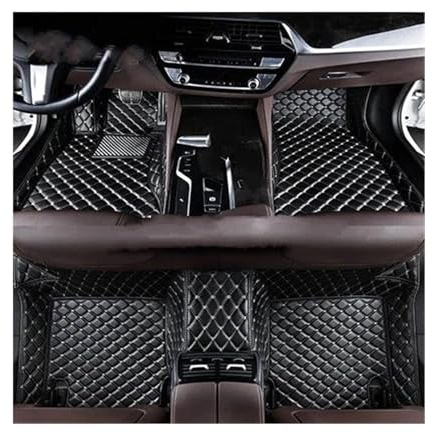 Für Kia Für Optima K5 JF 2016 2017 2018 2019 Leder-Fußmatten Für Autos Nach Maß Auto-Innenraumteppiche Fußpolster(Black beige)