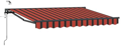 vidaXL Elektrische ausziehbare Markise Orange und Schwarz 3 x 2,5 m