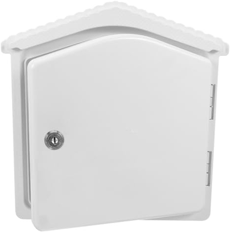 ABOOFAN Plastic Lockable Milk Box Wall Mounted with Key Lock for Outdoor Milk Bottle and Mail Storage, for Home and Garden