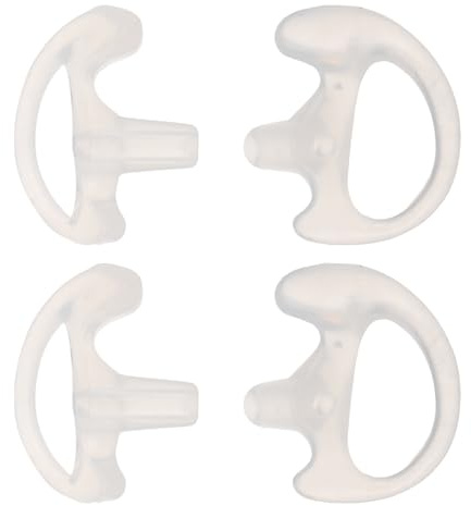 VALICLUD 2 Pairs Soft Silicone Earmold Replacement for Two-way Radios Acoustic Tube Earpiece Lightweight Small Earbud Insert with Simple Cleaning Suitable for Outdoor Settings and Long