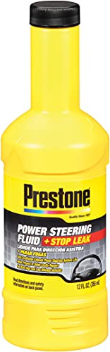 Prestone AS262 Power Steering Fluid with Stop Leak, 50,000 Miles, 12 oz.