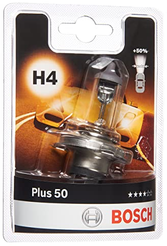 Bosch H4 Plus 50 Fahrzeuglampe 12V 60/55W P43t (1 Stück)