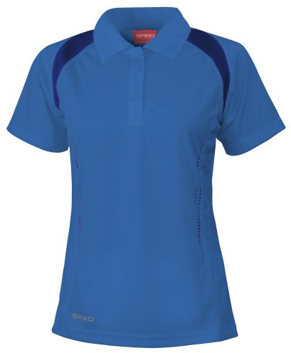 Spiro Womens/Ladies Sports Team Spirit Performance Polo Shirt (L) (Royal/Navy)