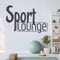 GRAZDesign Wandtattoo Sport Lounge Fitnessraum Motivation Kraftsport | Wandaufkleber Sportraum, Fitnessstudio, Bodybuilding | Türaufkleber Gym Deko Fitness Home - 85x57cm / 010 weiss