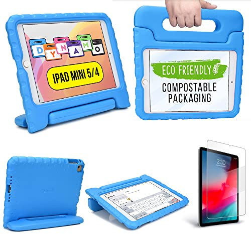 Official Cooper Dynamo Kids Case for iPad Mini 5 (5th Generation, 2019), iPad Mini 4 (2015) | Rugged Foam, Magic Handle, Built-in Stand, Eco-Mailer