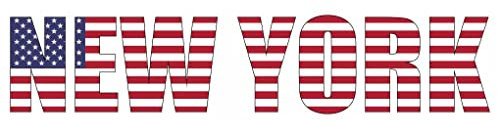 Samunshi® Wandtattoo New York Schriftzug Wandaufkleber USA - 30x6,7cm